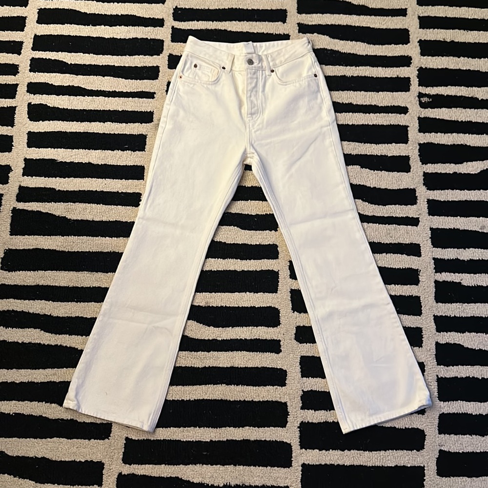 White Denim Pants